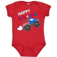 thumbnail image 3 of Inktastic Happy Fourth of July Monster Truck Boys or Girls Baby Bodysuit, 3 of 5
