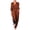 Light Brown, variant on ZenCart 2 Pcs/Set Women Top Pants Suit V Neck Long Sleeves Cross Blouse High Waist Pleated Wide Leg Trousers Formal Commuting Outfit for Spring Summer
