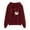 Wine, variant on DDAPJ pyju Cute Heart Print Hooded Sweatshirt for Women 2023 Trendy,Womens Dog Paw Print Hoodie Loose Casual Drawstring Pullover Hoodies Gift for Pet Lover