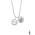 thumbnail image 2 of Delight Jewelry Silvertone Domed Psalm 46:10 Silvertone Script Initial Disc - P - Charm Necklace, 20"+3", 2 of 4