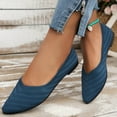thumbnail image 2 of Women's Flats Pointed Toe Knit Ballet Shoes Comfortable Casual Dressy Mesh Slip on Low Heels, 2 of 6
