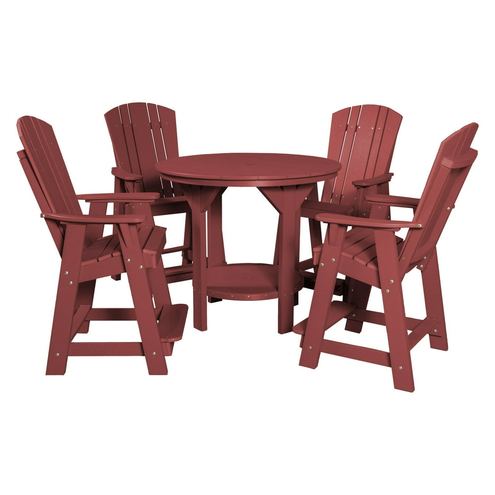 Wildridge Heritage Recycled Plastic 5 Piece Round Patio Dining Set