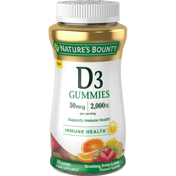 Nature's Bounty® Vitamin D3 50 mcg 2,000 IU, 90 Gummies
