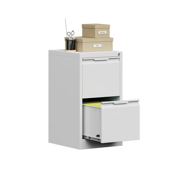 Metal 2 Drawer File Cabinet with Lock Storage Filing Cabinet Office Vertical