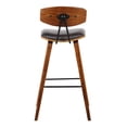 thumbnail image 6 of Wooden Frame Leatherette Counter Stool with Flared Legs, Brown- Saltoro Sherpi, 6 of 8