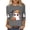 Gray, variant on Womens Plus Size Halloween Costumes Scary Funny Pumpkin Print Shirts 3/4 Sleeve Crew Neck Soft Tops Casual Trendy Fall 2025 Tees Red,L