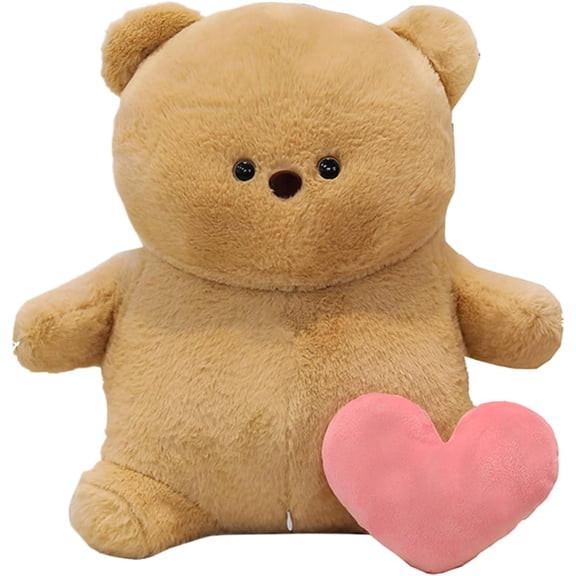 Love Heart Bear Stuffed Animal with Built-in Recording Function Valentines Day Gifts for Her / He