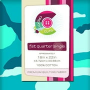 VIP Fabrics Creative Cuts Fat Quarter Single, Aqua Camo