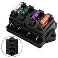 4 Way Blade Fuse Holder Box Fusebox Universal Marine Kit Car Boat 12V