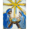 thumbnail image 2 of Hewitt, L. 12x14 Black Ornate Wood Framed with Double Matting Museum Art Print Titled - Nativity, 2 of 4