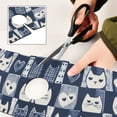 thumbnail image 6 of Yayeee Faucet Mat for Kitchen Sink 14.7" Diatomite Long Splash Guard Pad, Blue Cats and Hearts, 6 of 7