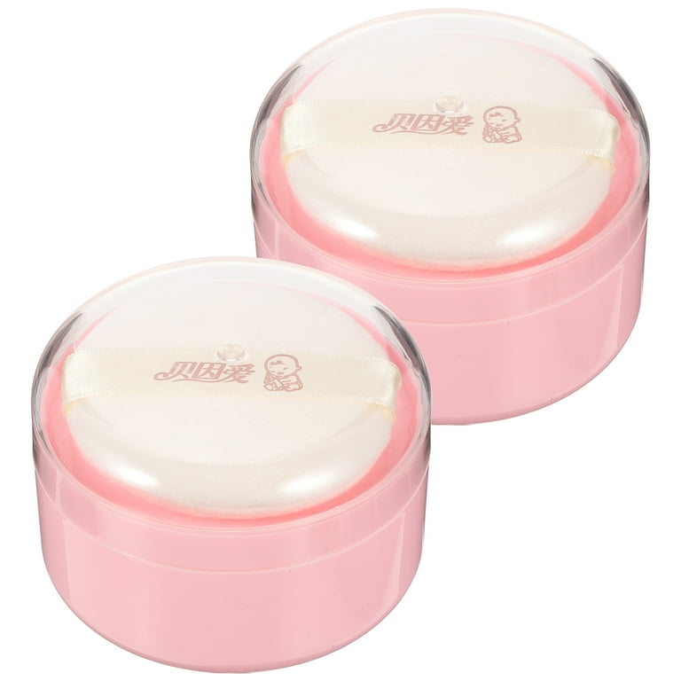 TOYANDONA 2pcs Boxes Body Powder Puff Box Baby Powders Makeup