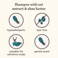 thumbnail image 3 of Aveeno Kids Curly Hair Shampoo With Oat Extract &amp; Shea Butter, Gently Cleanses, Nourishes, &amp; Hydrates Curly Hair, Tear-Free &amp; Suitable for Sensitive Skin &amp; Scalp, Hypoa, 3 of 7