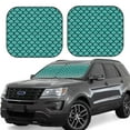 thumbnail image 2 of Bingfone Aquamarine Glitter Windshield Sun Shade 2-Piece Foldable Car Front Window Sunshade for Most Sedans SUV Truck-Large, 2 of 7