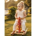 thumbnail image 5 of BemeyourBBs 2Pcs Toddler Baby Girl Summer Clothes Cotton Linen Outfits Fly Sleeve Ruffle Smocked Tank Tops Wide Legs Pants Set, 5 of 9
