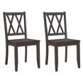 thumbnail image 2 of Duhome Rubberwood Dining Chairs Set of 2, Farmhouse Dining Room Chairs Cross Back Side Chairs for Kitchen, Gray, 2 of 7