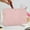 Pink#632, variant on Woolen Knitted Striped Cosmetic Bag | Color Block Mini Pouch | Portable Polyester Zipper Coin Purse 16x11x3cm | Lightweight Travel Makeup Case | Easy Clean, Leakproof Storage