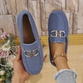 thumbnail image 2 of Gpaecead Women's Metal Horsebit Mesh Thick Sole Loafers Slip On Breathable Lightweight Casual Comfort Shoes With Non Slip Sole For Work Blue, 2 of 7