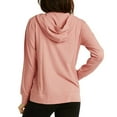 thumbnail image 3 of Women’s Full Zip Up Hoodie with Packets Lightweight Cotton Blend Drawstring Regular & Plus Size Casual Zipper Hooded Sweatshirt Womenswear Activewear, 3 of 3
