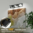 thumbnail image 2 of 3-Light LED Vanity Light, 24-Inch Bathroom Wall Sconce with Rotatable Heads, Matte Black Finish Modern, 2 of 10