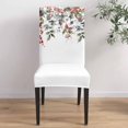 thumbnail image 4 of Stretch Dining Chair Covers Set of 6, Christmas Holly Leaves Branch Berry Winter Pine Needles Pine Cone Removable Dining Chair Protector Slipcovers for Kitchen Party Restaurant, 4 of 6