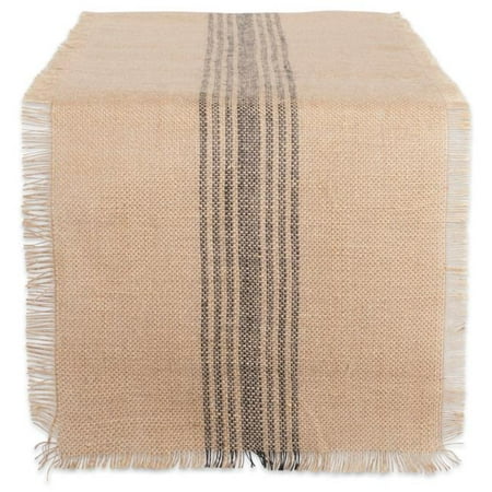 

Mineral Middle Stripe Burlap Table Runner 14X72 inch