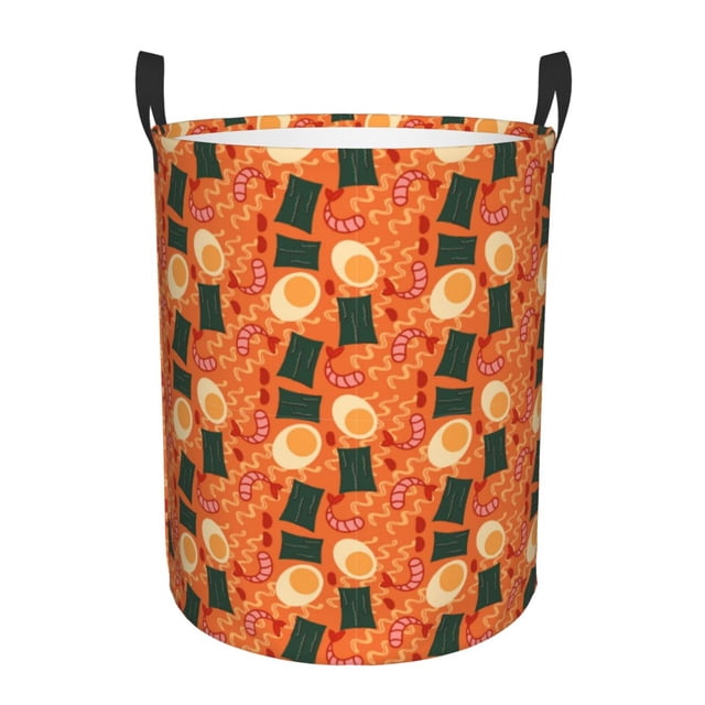 Fotbe Ramen Noodle Soup Cesto de Ropa con Asas, Cesto Impermeable de Gran Capacidad, Bolsa de Lavado para Dormitorio, Cesto de Ropa con Ruedas y Asas-Medium