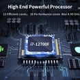 thumbnail image 3 of Thdeukoty Mini Gaming PC, 12th Gen Intel I7-12700F Up to 4.9GHz, Desktop Computer with Geforce RTX 3060, 64G DDR4 RAM 1T SSD, Wifi6, 8K@60Hz Four Display, Windows 11 Pro, 3 of 7