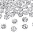 thumbnail image 1 of Uxcell 60 Pcs Rhinestone Flat Back Faux Druzy Crystal Diamonds Resin Embellishments Trims Beads for Jewelry Making Crafts, Silver Tone, 1 of 7