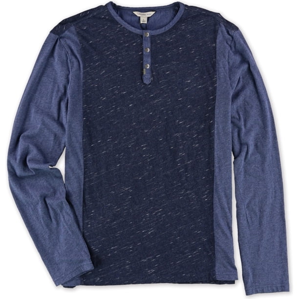Camiseta Henley Calvin Klein Manga Larga Azul Grande