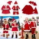thumbnail image 2 of Disfraz de Navidad para niños y niñas, conjunto de ropa de invierno para bebé, Tops de lana, pantalones y sombreros, traje de Papá Noel, 2 of 7
