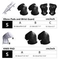 thumbnail image 4 of Kids Protective Gear for 3-8 Years Toddlers, Knee Elbow Pads with Wrist 3 in 1 Sports Gear Set for Bike, Cycling, Skateboard, Black, 4 of 9