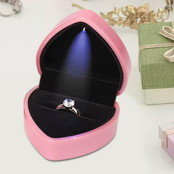 Caja expositora de anillos en forma de corazón Yuyangstore Vitrina