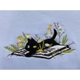 thumbnail image 3 of Embroidered Cute Cat Lying On Book With Flower Sweatshirt, 3 of 4
