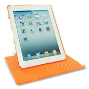 Keydex Rotating Hard Back Stand Case Cover for New iPad, Orange