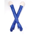 thumbnail image 3 of Yartina Womens Long Opera Party Glove Sequins 28-inch Wedding Party Accessories Sun Protection Gloves Blue One Size, 3 of 7