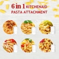 thumbnail image 2 of Accesorio para máquina de pasta para batidora de soporte Kitchenaid con 6 formas diferentes de salida de pasta, accesorios y accesorios duraderos para Kitchenaid, apto para lavaplatos, 2 of 5