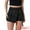 Black, variant on Women's High Waist Western Asymmetrical Denim Cargo Skirt Shorts S Blue Grey