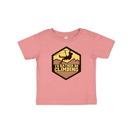 

Inktastic I d Rather Be Climbing Gift Baby Boy or Baby Girl T-Shirt