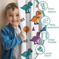 thumbnail image 3 of Blackout Kids Curtains,White Dinosaurs Trees Text Pattern Childrens Insulated Curtains Set Of 2,Bedroom Essentials,Toddler Room Decor 42"x54", 3 of 5