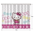 thumbnail image 5 of Waterproof Hello Kawaii Cat Cute Shower Curtain 84x72 Inch Polyester Unique Shower Curtain for Bathroom Hotel Home Bathtub Accessories Decor with 12 Plastic Hooks, 5 of 6