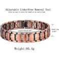 thumbnail image 2 of Men Copper Bracelet Wide Magnetic Therapy Bracelet For Relieve Arthritis Pain 99.9% Copper Bracelet, 2 of 4