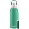 Brita Premium Stainless Steel Leak Proof Filtered Water Bottle, Jade, 32 oz