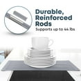 thumbnail image 4 of Zulay Kitchen 20.5” x 13”  Roll Up Sink Drying Rack & Trivet - Silicone-Coated Stainless Steel Over Sink Rack, 4 of 9