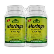 Alfa Vitamins® Moringa The Miracle Tree Herbal supplement - 1,000 mg - 60 Capsules per bottle - Twin Pack