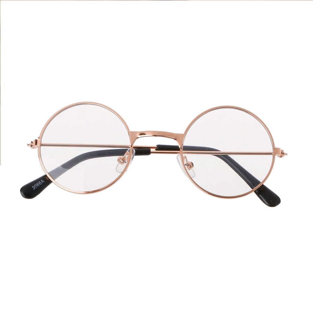 Oversized Classic Retro Clear Lens Eye Glasses Metal Frame for Men & Women 