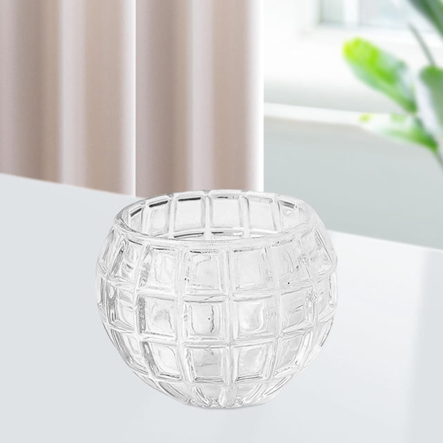 Portavelas de cristal transparente Fernando Porta vela Estilo D