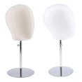 thumbnail image 3 of Adjustable Linen Cover Mannequin Head Hat Stand Display Rack Wig Holder, 3 of 5
