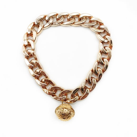 GASTROPOD Gold Cat Chain Collar with Removable Bell | Adjustable Cuban Link Metal Necklace, Cute Pet Jewelry for Cats & Small Dogs Cat Chain Collar