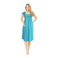thumbnail image 3 of JEFFRICO Womens Nightgowns Sleepwear Soft Pajama Dress Short Sleeve Nightshirts Plus Size, 3 of 5